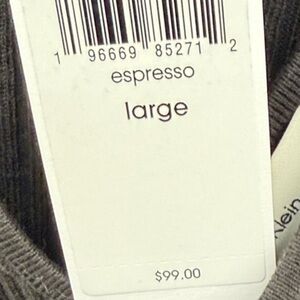 Calvin Klein Espresso 2pc Sweater Set -Size Large